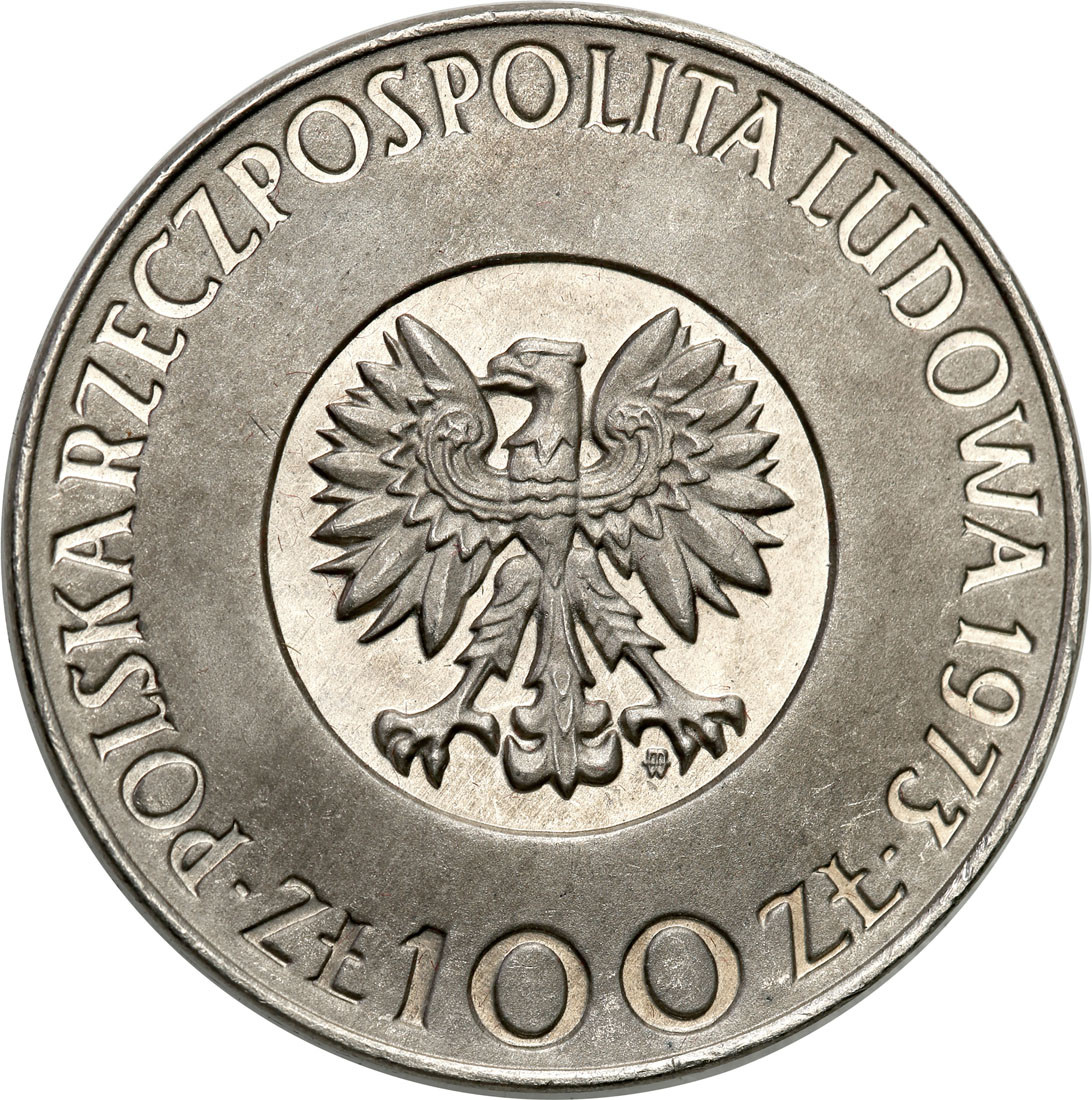 PRL. PRÓBA Nikiel 100 złotych 1973 Kopernik